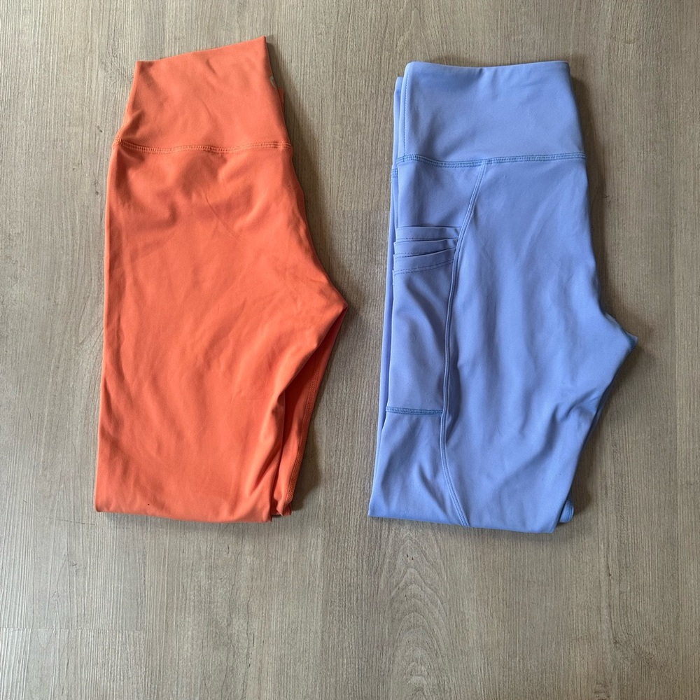 ZYIA Orange and Blue Women's Leggings